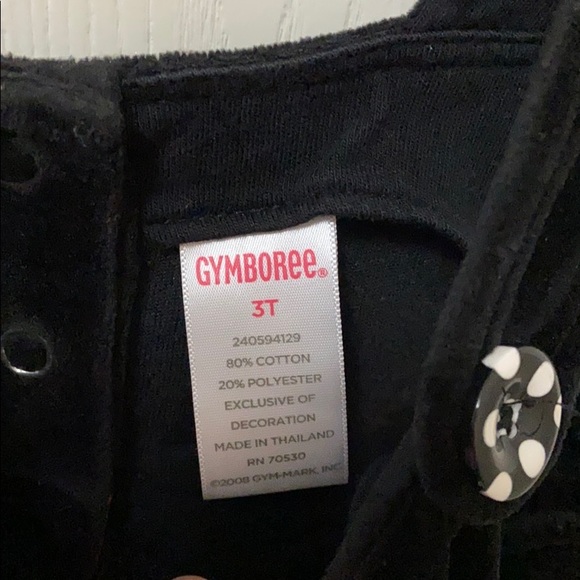 Gymboree Holiday Panda Velvety Black Jumper Dress - Picture 5 of 5